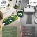 Premium 3D Moss Bath Mat Soft Green Bathroom Rug | Thick, Absorbent & Non-Slip Carpet | Machine Washable Forest-Inspired Bath Mat with Real Moss Look Nature Touch Bathroom Decor (42x19 in)