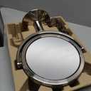 SuperGlow 9" Round Shaped Dual-sided Lighted Makeup Mirror, 1X/5X Magnifying Vanity Mirror, Brightness 1000Lux, 360 Degree Rotating Adjustable Brightness Mirror, Brushed Nickel Finish