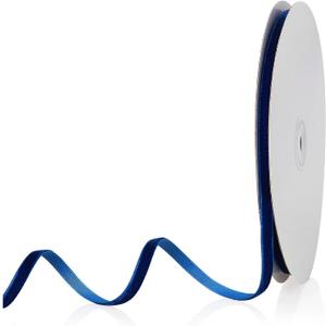 1/4" X 20 Yards Navy Blue Velvet Ribbon for Christmas Tree Wreath Vintage Decoration Handmade Crafts Ornaments Gift Wrapping and Bow Making