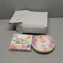 Mother's Day Party Decorations, Serve 25, Happy Mothers Day Pack Includes: Paper Dinner Plates, Dessert Plates, Luncheon Napkins, Cups and Tablecloth for Happy Mother's Day Decorations