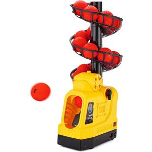 Furlihong 681TPCBH 4 in 1 Baseball Pickleball Tennis Cricket Toss Machine  Auto Oscillation, 4 Distance Gears, Adjustable Stand, Battery/AC/Power Bank Powered, for Beginners