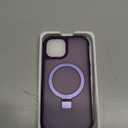 CHAOFEnG Magnetic Compatible with iPhone 14 Case with Stand [Military Grade Drop Tested][Compatible with Magnet] Ring Translucent Slim Hard Back Soft Edge, Purple