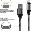 iPhone Charger Lightning Cable (3 Pack 10 Foot), [MFi Certified] 10 Feet Nylon Braided, Compatible with iPhone 14/13/12/11/Pro/X/Xs Max/XR/8 Plus /7 Plus/6/ iPad