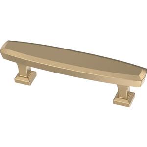 Franklin Brass 10 Pack Champagne Bronze Gold Cabinet Handles 3 inch (76mm) Kitchen Cabinet Handles and Drawer Pulls for Cupboards and Dressers |Beveled