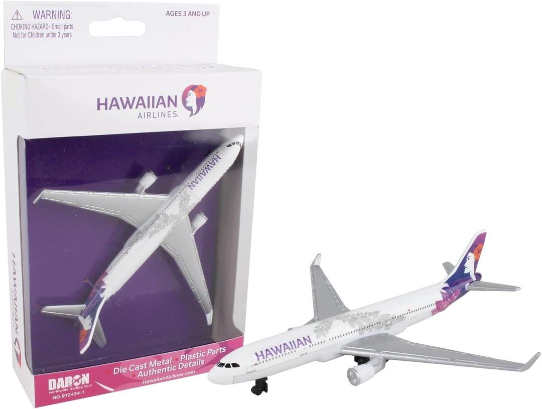 Daron Hawaiian Airlines Single Plane , White