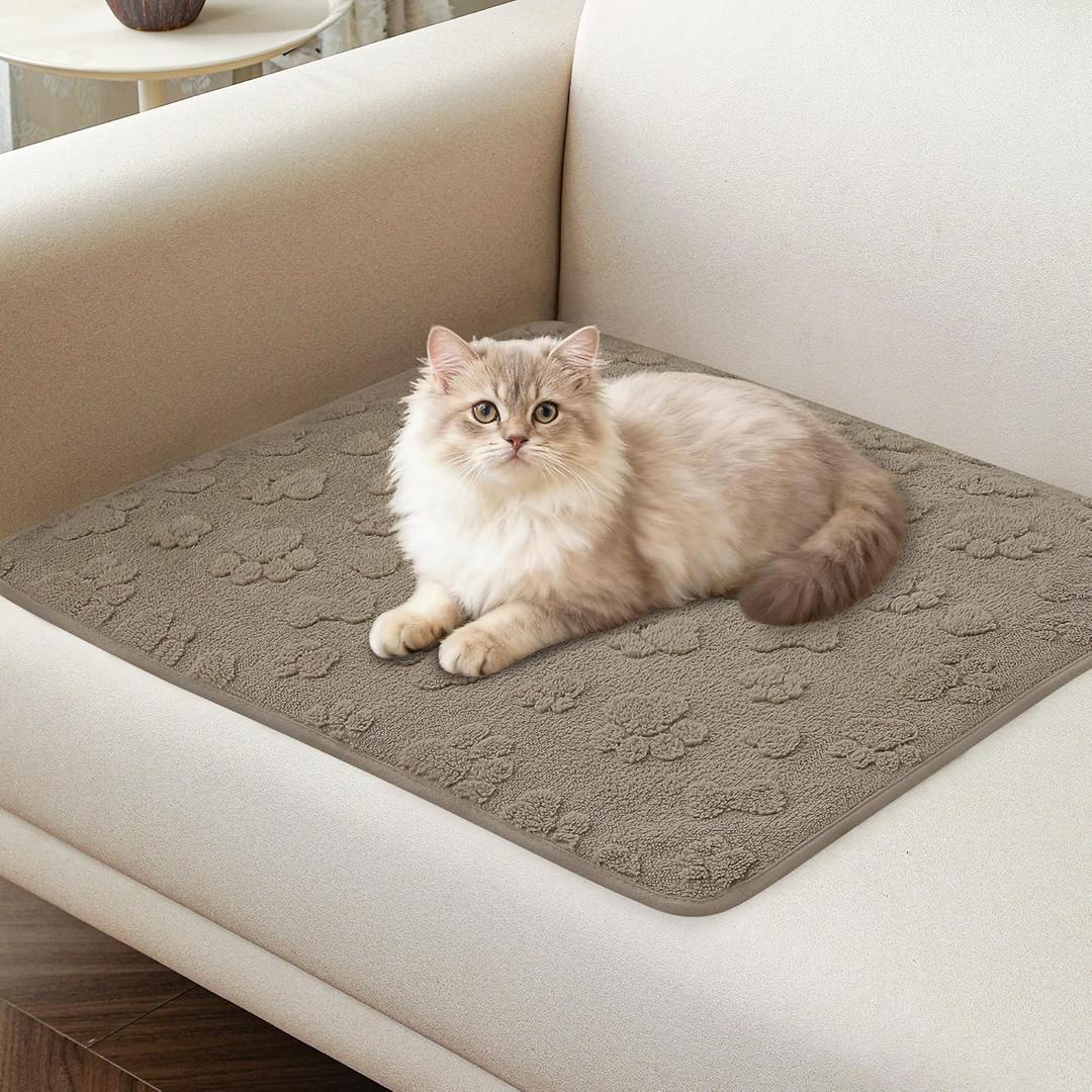 2 x Foxdecor Couch Covers for Dogs Washable, Non-Slip Fuzzy Pet Couch Covers for Sofa Pet Friendly, Dog Sofa Cover Protector. (Brown, 28" x 28")