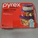 Pyrex Simply Store (3-Pack) Glass Food Storage Containers Set, (2, 4 & 7 Cup) Meal Prep Containers With Plastic BPA-Free Lids, Dishwasher & Microwave Safe