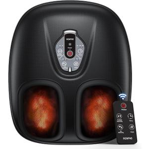RENPHO Foot Massager Machine with Heat [2025 Upgraded], FSA HSA Eligible, Foot Massager for Plantar Fasciitis, 3 Heat Levels, Birthday Gifts for Women Mom Men Dad, Wireless Control, True Feet Massage