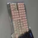 dagaladoo Pink Jade keycaps,Double Shot PBT keycaps Crystal Set,Ceramic Custom Keycap Translucent,Cherry Profile Key caps for 60%/65%/75%/TKL/96%/100% US Layout Mechanical Keyboard(121keys)