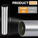 A-KARCK Straight Exhaust Pipe 3" OD, Stainless Steel 17.3" Long Mandrel Exhaust Tube
