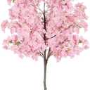 mapleway 6FT Artificial Cherry Blossom Tree, Fake Pink Flower Realistic Plants for Home Office Porch Party Wedding Indoor Outdoor Decor