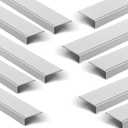 Aluminum Stair Edge Protector - Non-Slip, Self-Adhesive Stair Nosing for Porch & Staircases, Decorative (10PCS, Silver, 35.4 inch)