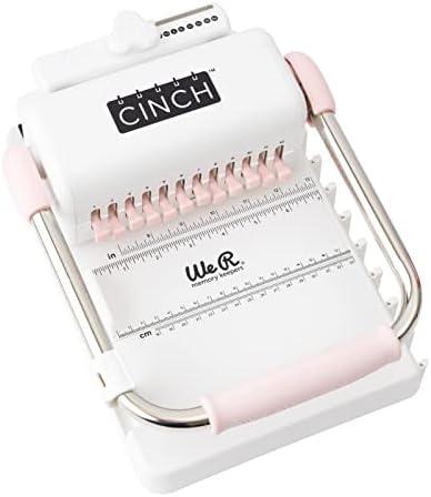 We R Memory Keepers, Cinch Book Binding Machine 2, Pink/White, Easy to Use Design with Slide Ruler, Compatible with Wire or Spiral Coils, Make Professional Books, Notebooks, Calendars and More