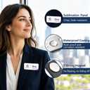 22 Pcs Sublimation Name Tag Blanks Magnetic 1.5"x3" Aluminum Name Badges Blanks Bulk with Magnetic Backing, 0.8mm Metal Sublimation Tags for DIY Employee ID Badges Office Retail School Events