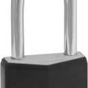 MASTER LOCK 141DLF Padlock, Covered Aluminum Lock, 1-9/16 in. W, Black