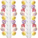 2 Pcs Wood Cake Pop and Lollipop Holder Stand, 60 Hole Dessert Table Display for Wedding, Birthday, Halloween Christmas Parties, White