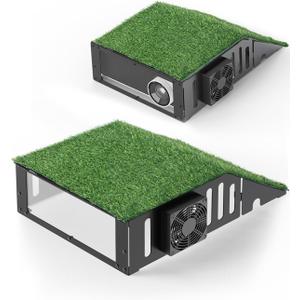 Golf Simulator Projector Cover Enclosure with Turf  Heavy Duty Floor Mounted Golf Sim Enclosure with Quiet Cooling Fan Total Protection for Your Simulation Setup