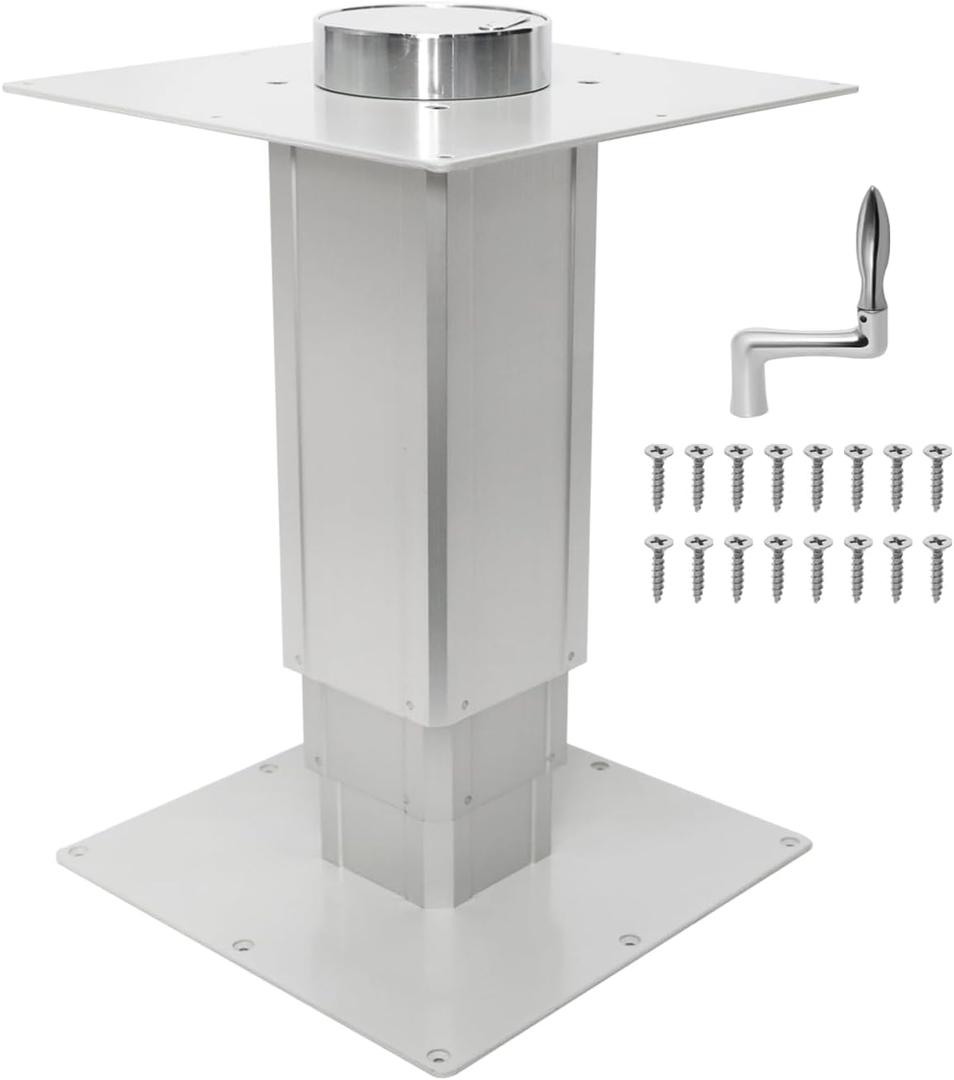 Heavy Duty RV Telescopic Table Pedestal, Adjustable Tatami RV Yacht Aluminum Alloy Table Legs Table Pedestal Base Only Camper Table Base Mount 11-31 Inch Height Range