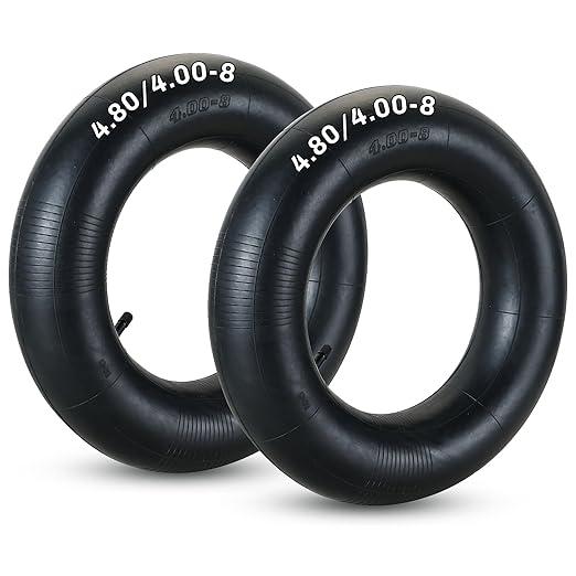 weyleity 2 Pack 4.80/4.008 Inner Tube | Durable Replacement Tire Tubes with TR13 Straight Valve Stem for Go Karts, ATVs (4.80/4.008, TR13)