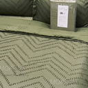 King Comforter Set Green Tufted Jacquard Boho Geometry Soft Shabby Chic Down Alternative Microfiber Bedding - All Season Duvet Modern Farmhouse Bed Sets Women Men Size 104 x90 3pc Cream Tan (Green Tufted Geometry Comforter Set)