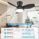ocioc Quiet Ceiling Fan with LED Light DC motor 32 inch Large Air Volume Remote Control for Kitchen Bedroom Dining room Patio