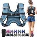 BAGAIL Weighted Vest, 5lb Weight Vest for Walking & Weight Loss, Reflective Rucking Vest with Phone Pouch for Women & Men, Home Gym & Outdoor Training (Blue)