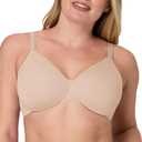 Bali Womens T-Shirt Bra, Cotton Collection Underwire Bra for Women, Full Coverage, Moisture-Wicking (38DD)