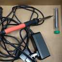 Soldering Kit, 60W Soldering Iron, 110V Welding Kit with Ceramic Heater, Portable Solder Irons with 5pcs Extra Tips, Stand, Solder Tube, Sponge, for Electronic Repair (9-in-1 Basic)