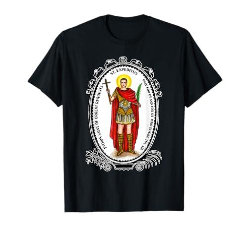 St Expeditus Expedite Us Patron Saint of Urgent Requests T-Shirt L