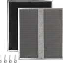 Upgrade HPF30 Charcoal Range Hood NonDucted Filter (with Clips), for Broan Nutone S97020466 Series Range Hood 14.6” x 12.8” x 0.14” Traps Odors Grease Filters Type XC  2 Pack