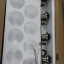 8-Light Brushed Nickel Vanity Lights, Modern Bathroom Light Fixtures with Clear Glass Shade, Wall Lamps for Mirror Kitchen Hallway Cabinet Living Room Sconces Lights - E26