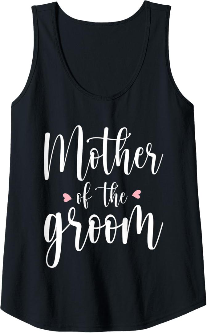 Womens Mother Of The Groom - Cute Wedding Marriage Groom Mom Tank Top (Large)