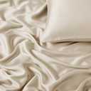 VACVELT 3PCS Cooling Duvet Cover Full/Queen Size, 60% Tencel Lyocell + 40% Cotton Comforter Cover Set for Hot Sleeper, Moisture Wicking & Silky, Hotel Bedding Set, Soft & Breathable, Beige