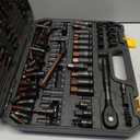 112-Piece Torx and Allen Bit Socket Set, 1/4", 3/8",1/2" Drive Bit Socket Set with Ratchet Wrench, Adapters, Extra Long & Tamper Proof torx/Hex/Ball End Hex/E-torx, SAE & Metric