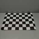 Ralxion Checkered Dog Feeding Mat, Absorbent Mats for Dog Food and Water Bowl, Dispenser, Feeder, Retro Aesthetic Black Checkerboard Pet Placemat for Dogs, Cats, Puppy Accessories, 16" X 24"