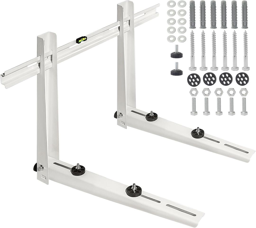 Mini Split Wall Mounting Bracket for Air Conditioner Heat Pump System Unit 9000-36000 BTU, Heavy Duty Foldable Support Bracket for for Ductless Mini Split, HVAC, Compressor