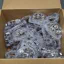 50 Pack LED Light up Tambourines with Flashing Lights Tambourine for Adults, Glow in The Dark Half Moon Handheld Percussion Musical Instrument for Weddings Dance Floor Props(Multicolor Lights)