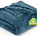 Utopia Bedding Fleece Blanket Queen Size Stone Blue 300GSM Luxury Fuzzy Soft Anti-Static Microfiber Bed Blanket (90x90 Inch)