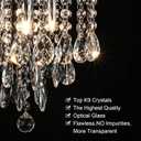 3-Light Modern Small Chandelier G9 Base, Mini Crystal Flush Mount Ceiling Light Fixture Silver Finish, Ideal for Bedroom, Kitchen, Closet, Bathroom, Hallway (Chrome)