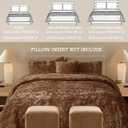 3 Pieces Luxurious Velvet Oversized King Quilts Set 120x128 Ruched Bedspread Coverlet Quilted Bedding Set with 2 Pillow Shams 20x36 Ultra Soft Comforter for All Season,Caramel | Soft Microfiber, Luxury Cozy, All Season, Breathable, no pilling, for sensitive skin, Oversized King-120x120