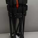 42" Foldable Mini Trampoline- 450lb Capacity Fitness Rebounder w/3-Level Adjustable T-Bar, Adults Workout Trampoline, Non-Slip Pad | Foldable Design for Home/Gym (Black and Red)