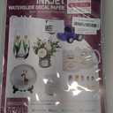 20 Sheets Waterslide Decal Paper Inkjet Clear,8.5X11 Inch Water Slide Transfer Paper Transparent Printable for Tumblers,Ceramics,Plastics,Glasses,DIY