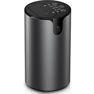 Waterless Essential Oil Diffuser, Portable Dual Nozzle Aromatherapy Diffuser, Rechargeable Mini Scent Machine, 1/3/6H Auto-Off Timer, 3 Mist Levels & No-Leak Tech for Home, Car, Office, Premium Metal (Grey)