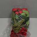 BLEUM CADE 50 Pcs Red Roses Artificial Flowers, Real Touch Velvet Roses Fake Flowers Bulk, Artificial Roses Bouquet with Long Stems Bridal DIY Wedding Party Centerpiece Decorations