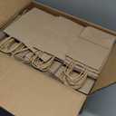 MESHA Kraft Gift Bags 200 Pack 5.25x3.75x8 Inch Small Brown Paper Bags with Handles Bulk for Small Business,Birthday,Party,Wedding,Retial,Shopping Bag (Made in USA)