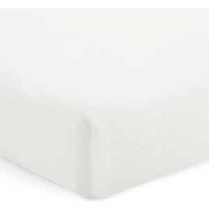 Buybuy Baby by Evolur 1 Piece White Full Crib Solid Fitted Sheet, Fitted Crib Sheet for Standard Crib and Toddler Mattress, Soft and Breathable Crib Mattress Sheet