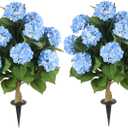 3FT Artificial Hydrangea Tree with Spikes, 2 Pack
