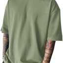 Men's Fashion Oversized Tshirts Workout Short Sleeve T-Shirt Dry Fit Lightweight Crewneck Tee Tops Large