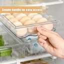 Egg Holder For RefrigeratorMini Fridge Drawer Organizer Egg Storage Bin Clear Egg Tray Clear Plastic Storage Container