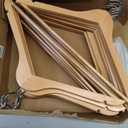 Wooden Hangers - 20 Pack, Heavy Duty, Non Slip Wood Hangers for Coats, Jackets, Suits, & Pants - Clothes Hangers for Closet W/Bar and Notches (Natural)